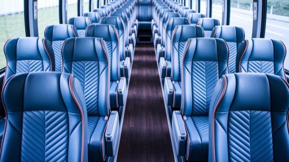 55 passenger charter bus interior houston