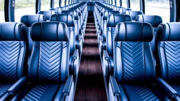 houston 54 passenger charter bus inside