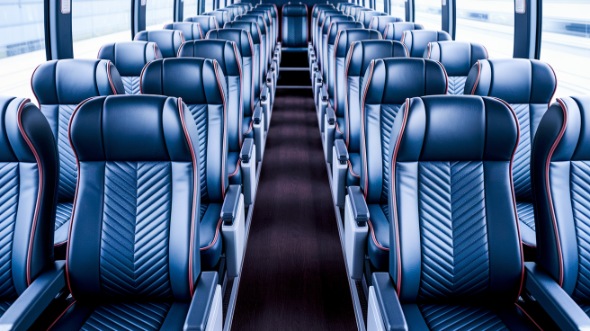 houston 56 passenger charter bus inside