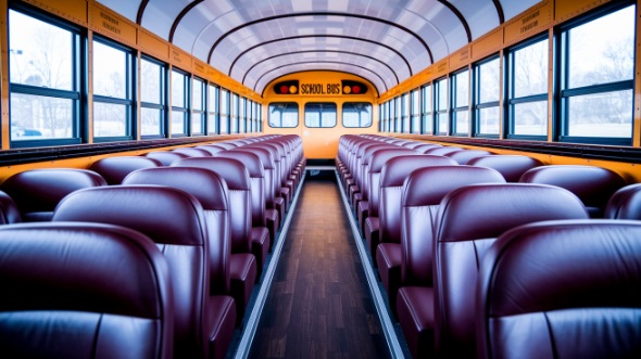 houston school bus rental interior