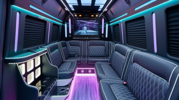 houston sprinter limo rental interior