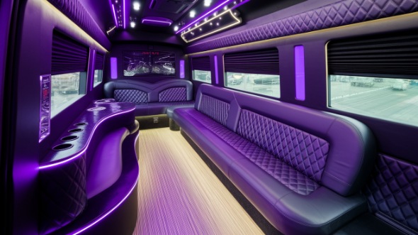 party bus rental interior houston